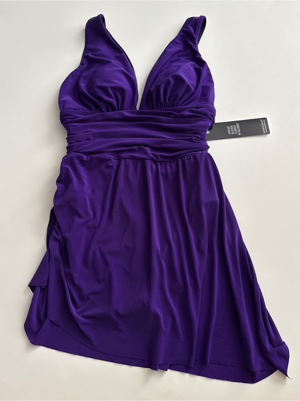 Magicsuit Celine One Piece Swim Suit Dress 6008007 NWT Passion Purple Slimming